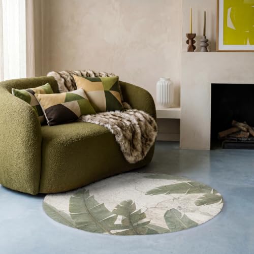 Rugs for living room grande pelo corto OnlyWow con diseño efecto hormigón 3