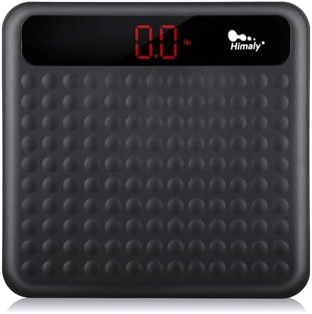 himaly Digital Body Weight Scale Bathroom Scale, Step-On Technology High Precision Measurements Scales with Large Non Slip Silicone Platform and LCD Digital Display, 400lbs/180kg Capacity