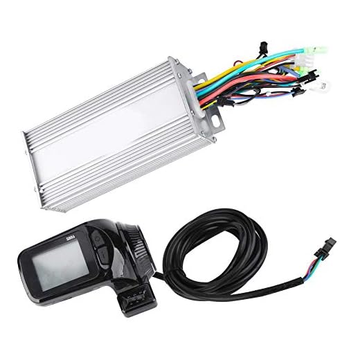 Motor Borstlös Controller E-Bike, 24V/36V/48V/60V 1000W Vattentät LCD Panel Motor Borstlös Controller Kit för Elektrisk Cykel E-Bike Scooter, DIY E-Bike Tillbehör(1000W48V)