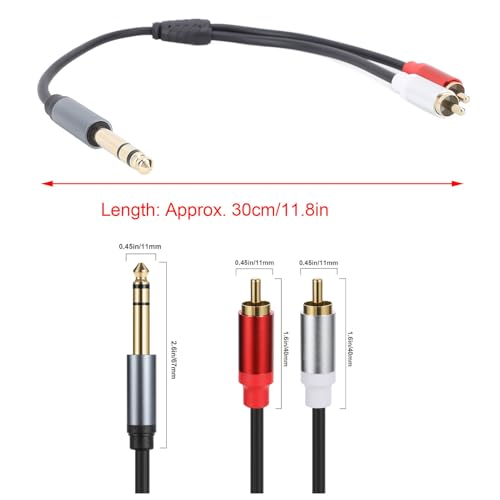Cable de audio Vikye macho a macho 6.35mm Y splitter miniatura 6