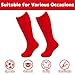 Olreco Red Youth Baseball Socks Kids Baseball Socks Boys Girls Red Softball Sock for Girls Youth Soccer Sock Kids 6-8 Knee High