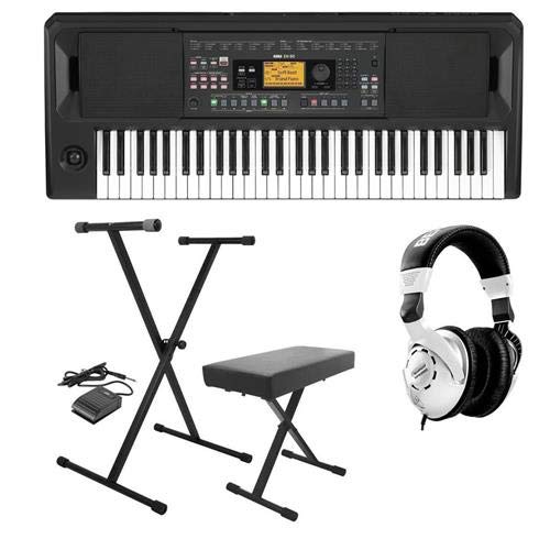 Korg EK-50 Entertainment Keyboard - Bundle With On-Stage KPK6520 Keyboard Stand/Bench Pack
