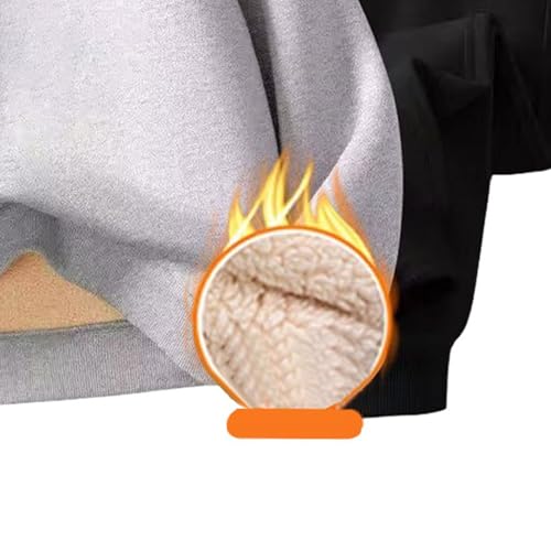 Boys Girls Sherpa Lined Fleece Pullover Joggers Set Unisex Kids Winter Sweatsuit Sweatshirt + Sweatpants Tracksuit 2pc4