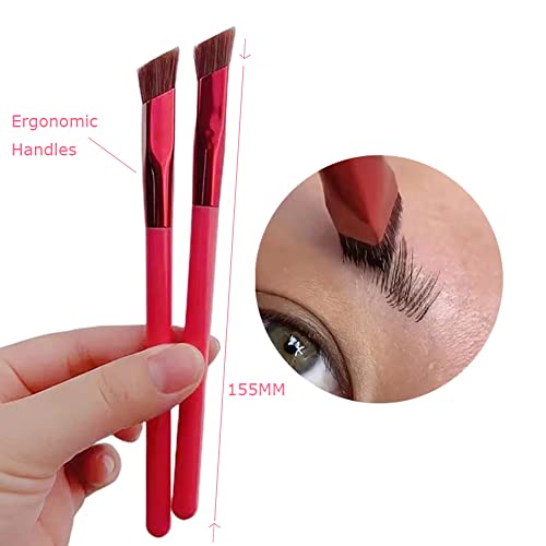 2023 Eyebrow Brush Brow Brushes Wild Eyebrow Brush Professional Three-Dimensional Concealer Makeup Brush Square Stereoscopic Painting For Hairline Eyebrow(2# Set) #TOP6