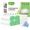 Commode Liners for Commode Liners with Absorbent Pads,60 Bedside Commode Liners,Portable Toilet Liners Potty Chair Liners Fit All Commode Bucket (120 Count (Pack of 1))