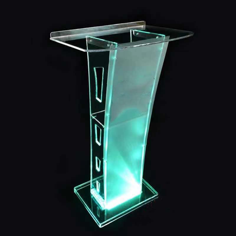 Buy Podium with Light, Pulpit for Churches, Acrylic Podium Stand for