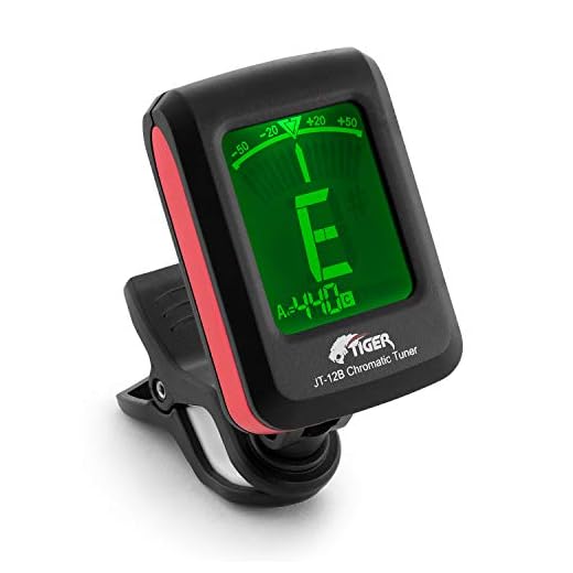 Tiger JT-12B - Afinador digital para guitarras