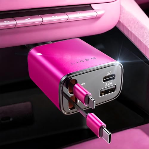 LISEN 車 充電器巻き取り シガーソ