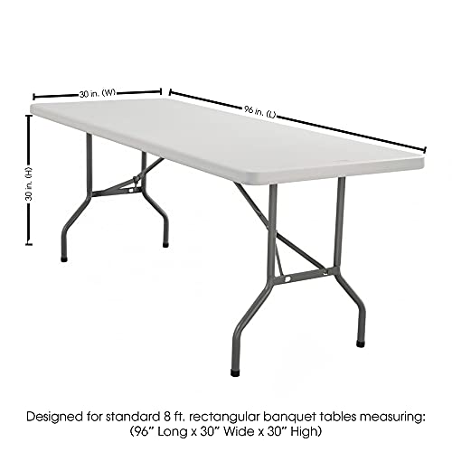 image for YOUR CHAIR COVERS - 8ft Rectangular Spandex Emerald Green Fitted Fabri