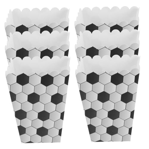 Abaodam 6 Uds. Decoraciones Para Fiestas De Fútbol, ​​cajas De Palomitas De Maíz, Cubo De Palomitas De Maíz, Caja De Patatas Fritas, Cajas De Palomitas De Maíz, Contenedores De Papel Para