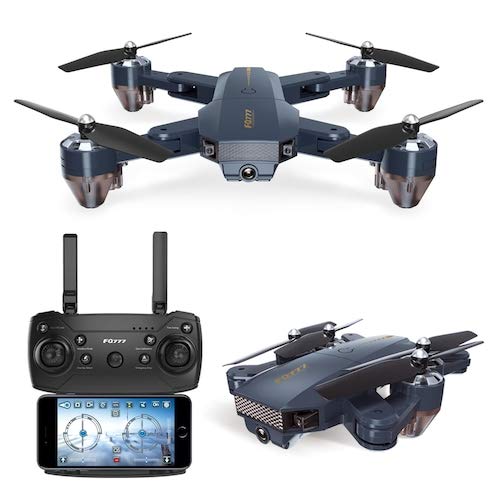 HaiMa Fq35 Wifi Fpv Foldable Rc Quadcopter Drone Con 720P Camera Altitude Hover - Deep Blue China