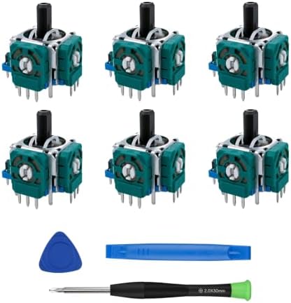 WCDZSU 6 Pcs 3D Analog Joystick Replacement for DualShock PS4 Controller