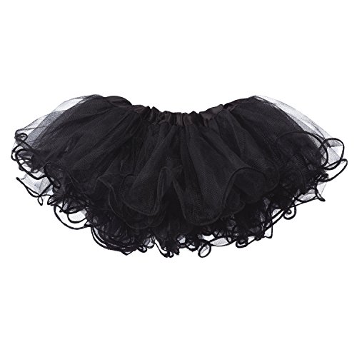 My Lello Baby Tutu Ruffled Scallope Edge Skirt 5-Layer (Newborn - 3mo.) Black