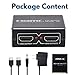 HDMI Splitter 1 in 2 Out, HDMI Splitter 1 to 2 Amplifier for Full HD HDMI 2.0 1080P/ 3D/ 4K for Xbox PS4 PS3 Fire Stick Roku Blu-Ray Player Apple TV HDTV