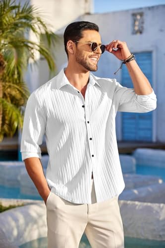 Image of ROYALSCOUT Men's Popcorn Full Sleeves Casual Shirt | Men Stylish Regular Fit | Button-Down Stylish Shirt for Party & Casual Wear