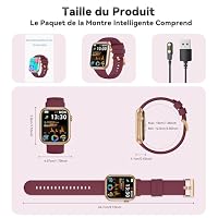 Smartwatch Damen Herren, 1.83" HD Fitness Tracker mit Schrittzähler/Blutdruckmessung/Pulsuhren/Telefonfunktion, Schlaftracker, 120+ Sportmodi, IP68 Wasserdicht Fitnessuhr&Sportuhr für Iphone Android – Ansicht 8