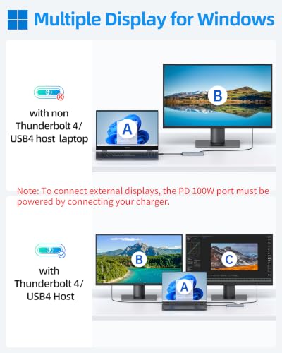 Image of USB-C Splitter with 4K@60Hz Video USB-C Hub Dual Monitor with DP Alt Mode