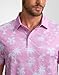 Obla Mens Golf Polo Shirts Short Sleeve Dry Fit Casual Print Collared Golf Shirts Wicking for Men(Pink Coconut Beach_XL)