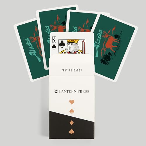 Lantern Press Alaska, Baraja Vintage de 52 Cartas Póker miniatura 6