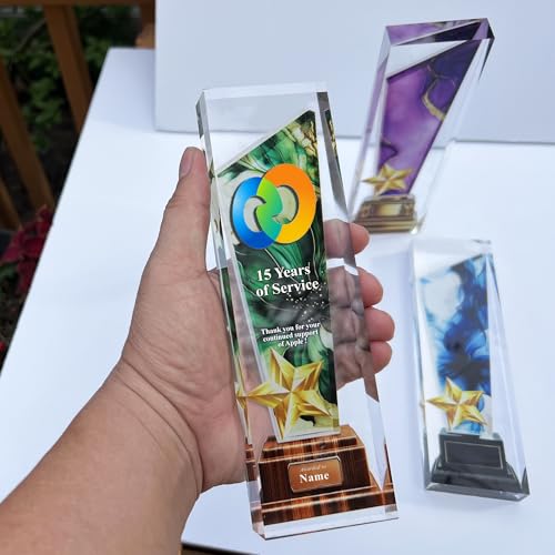 Tina&Co Custom Awards and Trophies | Personalized 'Create Your Own Trophy' for Adults, Employee Recognition, and Achievement Awards- 8"x 2.5"x0.8“