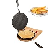 Sartén para tortillas, plancha antiadherente para panqueques con mango de baquelita, sartén de aluminio resistente para prensa de tortillas, sartén multiusos para cocina