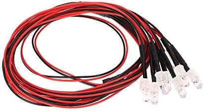 OGRC 8Pcs RC LED Light Kit Accessories RC Headlights/Taillight Kit Accessories for 1/10 1/8 Modes for Traxxas Tamiya ARRMA HSP Redcat Axial SCX10 RC Cars（2 White +2 Red +4 Yellow）