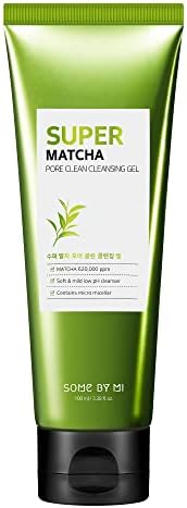 SOME BY MI Super Matcha Pore Clean Cleansing Gel - 3.38Oz, 100ml - Made from Matcha Extracts for Sensitive Skin - Mild Daily Face Wash for Pore Tightening, Sebum and Blackheads Care - Korean Skin Care