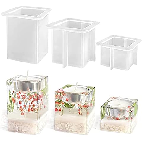 BYNYXI Portavelas rectangulares de silicona Cover