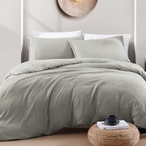 LANE LINEN Single Duvet Cover Set Silver - Pre Washed Soft Microfibre Polyester Duvet Cover with Pillow case - Bedding Quilt Cover Set