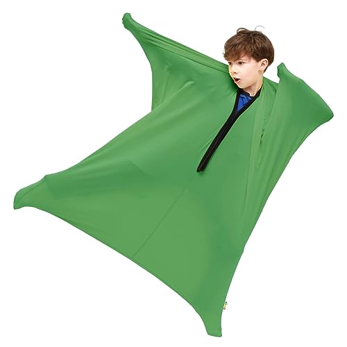 Image of SANHO Dynamic Movement Sensory Sock Body Sock,X-Large,Good for Height:62 inch-73 inch,For Autistic & Sensory Processing Disorders, Updated Version,Olive green