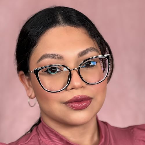 Image of Zeelool Cat Eye Eyeglasses Frame for Women Men Non-prescription Clear Lens ZJGX338746-05 Black