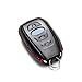 Vitodeco Leather Smart Key Fob Case Cover Compatible with Subaru Forester, Impreza, Outback, WRX, BRZ, XV Crosstrek, Ascent, Solterra (2014 - 2026 Models) - 4 Buttons, Black/Red