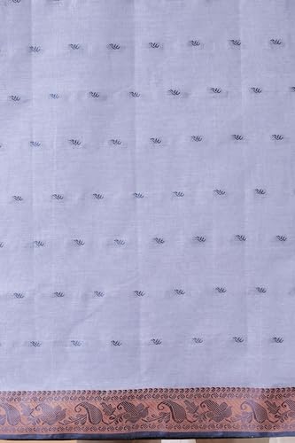 Image of Women's Traditional Bengal Tant Pure Cotton Design Border & Butta Tant Saree Without Blouse Piece