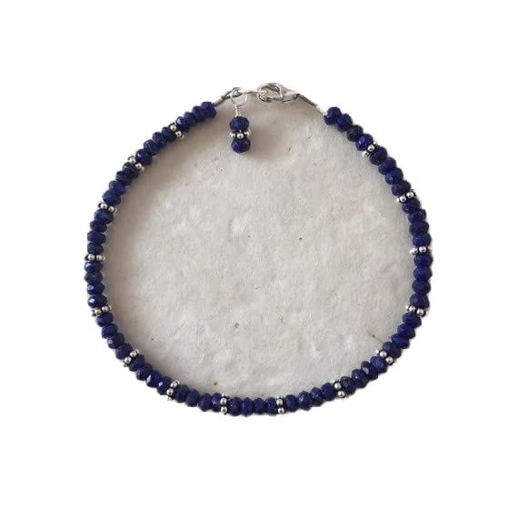 Bracelet lapis-lazuli 3.5mm à superposer pour un style bohème chic au quotidien