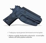 1911 Kabura OWB Kydex for Colt Commander 1911 .45 / 9mm / 4.25" / 4.5" / PT1911 Gun Kabura Zewnątrz pasa Carry Pistolet Case 1.5-2 Inch Belt Clip With Lock Colt - Commander 1911 Kabura OWB Black