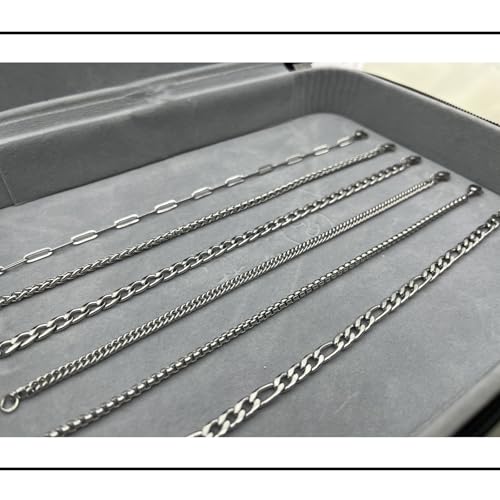 Set 6 Pulseras de Plata para Hombre Acero Inoxidable miniatura 5