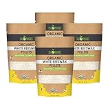 Sky Organics USDA Organic White Beeswax Pellets (4lb) Pure Bees Wax No Toxic Pesticides or Chemicals - 3 x Filtered, Easy Melt Pastilles- for DIY, Candles, Skin Care, Lip Balm