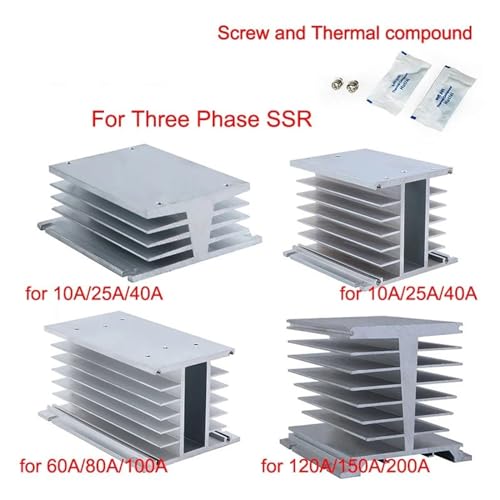 SSR AC à AC triphasé avec dissipateur thermique pour commutation stable - 3