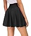 Imagen de EXCHIC Mujeres Base Casual Cintura Elástica Bocina Mini Falda Elegante Línea A Tira hacia Arriba Patinaje Falda
