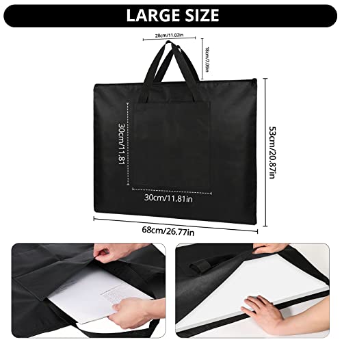 Art Portfolio Bag Case 20"X27",Jiejiegs A2 Large Size Poster Board Storage Bag With Zipper And Handle Suitable Artist/Student For Artwork, Poster, Sketch Drawing, Canvas, Photography, Solar Panel Storage #TOP1