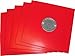 (10 Pack) 12 inch LP Red Record Jacket Covers - with Hole to View Center Label - Protect Your Vinyl #12JWREHH