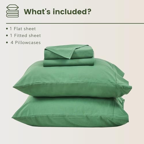 Image of Bedlifes 100% French Linen Cal King Bedding Set - 18-24 inch Extra Deep, 6Pcs | Soft & Durable, Breathable & Cooling, Flax Linen Sheet, OEKO-TEX Certified, Moisture Wicking, Easy Care, Machine Washable