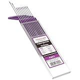 YESWELDER Elettrodo di tungsteno della saldatura di TIG 1/16 "x 7" 10-pk, non radioattivo paragonabile a E3 viola