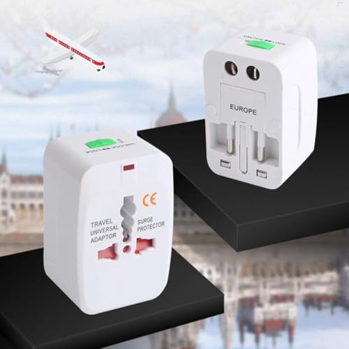 Adaptador de Tomada Universal Para Viagem Padrão Internacional Europa UK Asia EUA JP AU EU Europeu 3