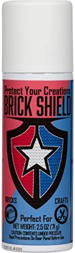 BrickShield Plastic Adhesive Spray Glue - Temporary Glue Spray Adhesive for Bricks, Blocks and Multipurpose - Ideal Spray for Crafts, lego - Net Wt 2.5 oz - Non-Toxic Made in USA