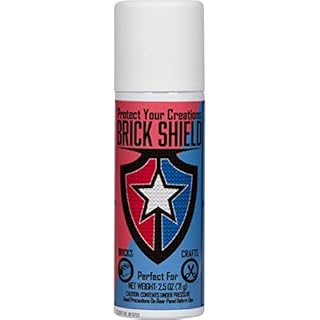 BrickShield Plastic Adhesive Spray Glue - Temporary Glue Spray Adhesive for Bricks, Blocks and Multipurpose - Ideal Spray for Crafts, lego - Net Wt 2.5 oz - Non-Toxic Made in USA
