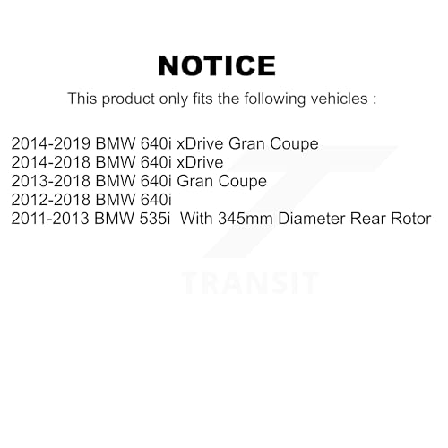 CMX Front Rear Ceramic Brake Pads Kit Replacement For BMW 640i xDrive Gran Coupe 535i KCX-100502 by CMX - Image 2