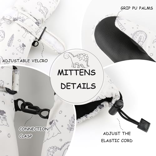 Duoyeree Waterproof Kids Mittens Gloves with Fleece Lined for Boys Girls Winter Snow Skiing Thick Insulated for Cold Weather2