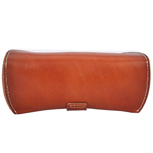 Brillenetui ZLYC Unisex handgefertigtes Lederetui für Brillen
