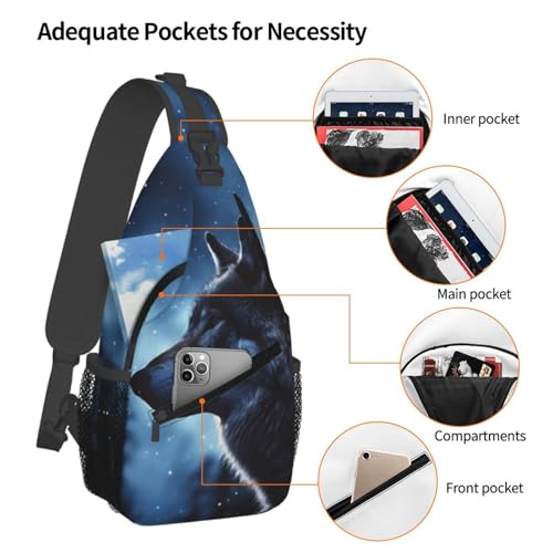 Bolso Masculino Cruzado Diagonal Mochila Bandolera Negra miniatura 5